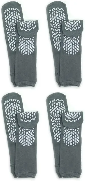 GBM Secure Step Double-Sided Tread Non Slip Safety Socks, 4 Pair