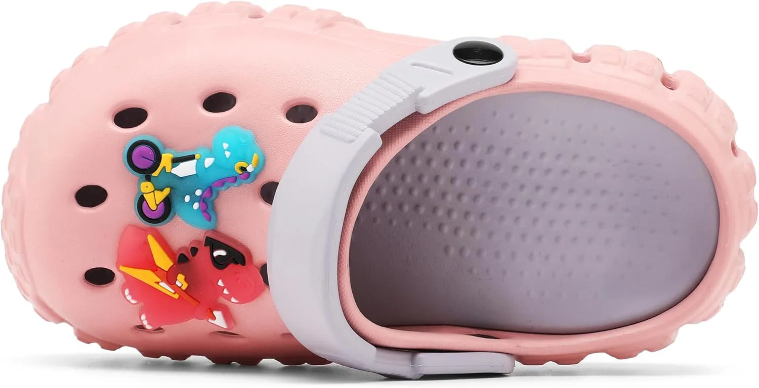 Girls Boys Clogs Kid's Garden Shoes Cartoon Slipper Dinosaur Slides Lightweight Beach Sandals Outdoor Summer
