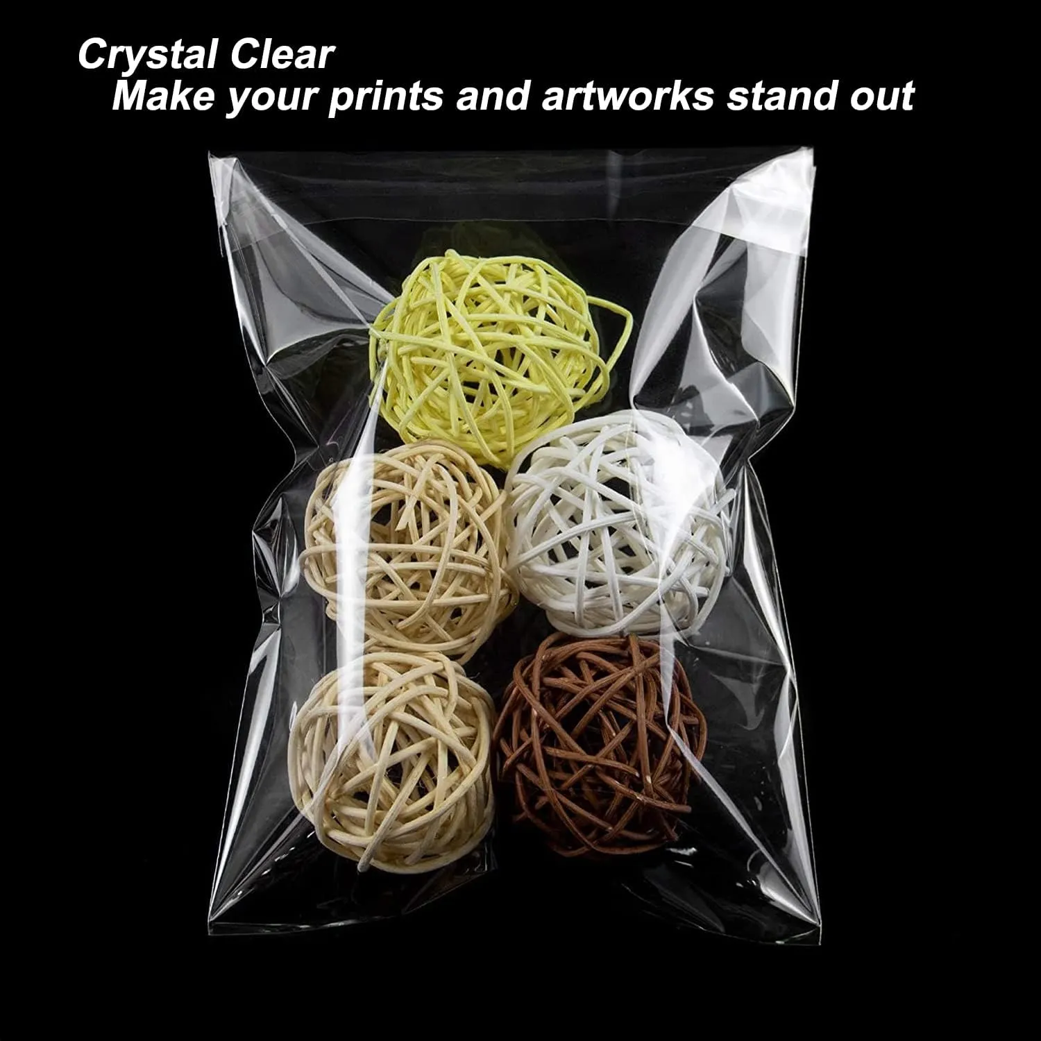 Golden State Art, 50 Pack Clear Bags for 9x12 Mats, Pictures, Acid-Free, 9 7/16" x 12 1/4"