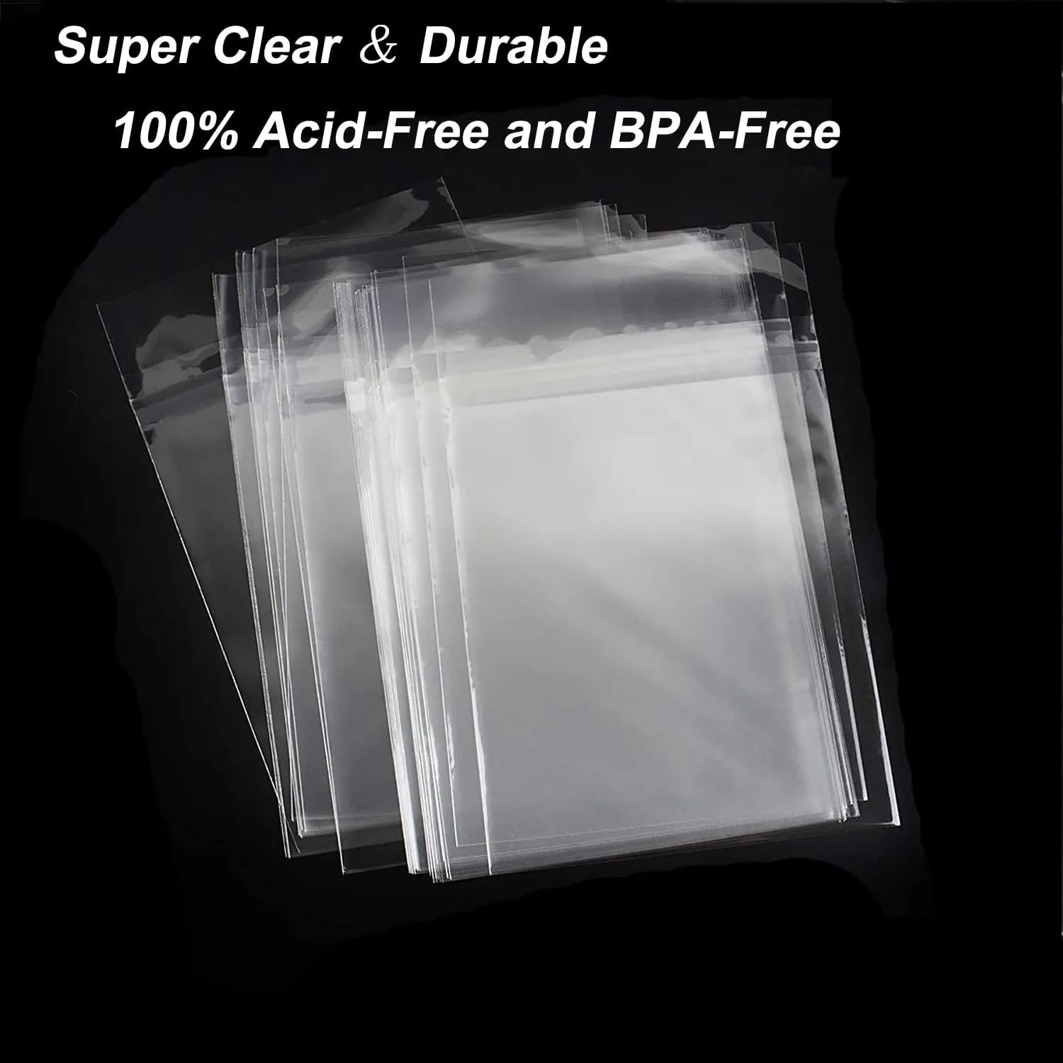 Golden State Art, 50 Pack Clear Bags for 9x12 Mats, Pictures, Acid-Free, 9 7/16" x 12 1/4"