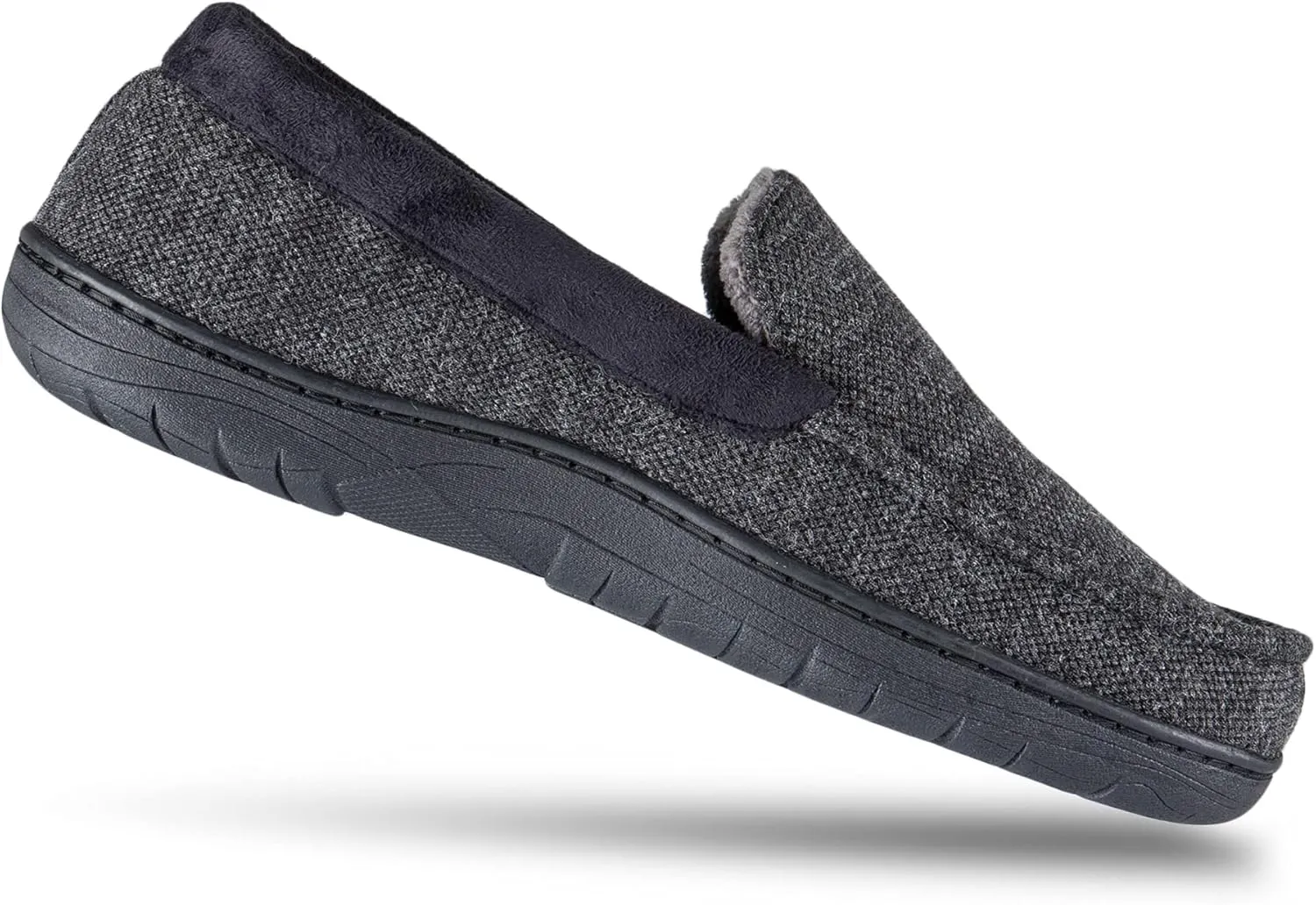 Haggar Men's Closed-Back Memory Foam Venetian Slipper House Shoe-Indoor/Outdoor Sole