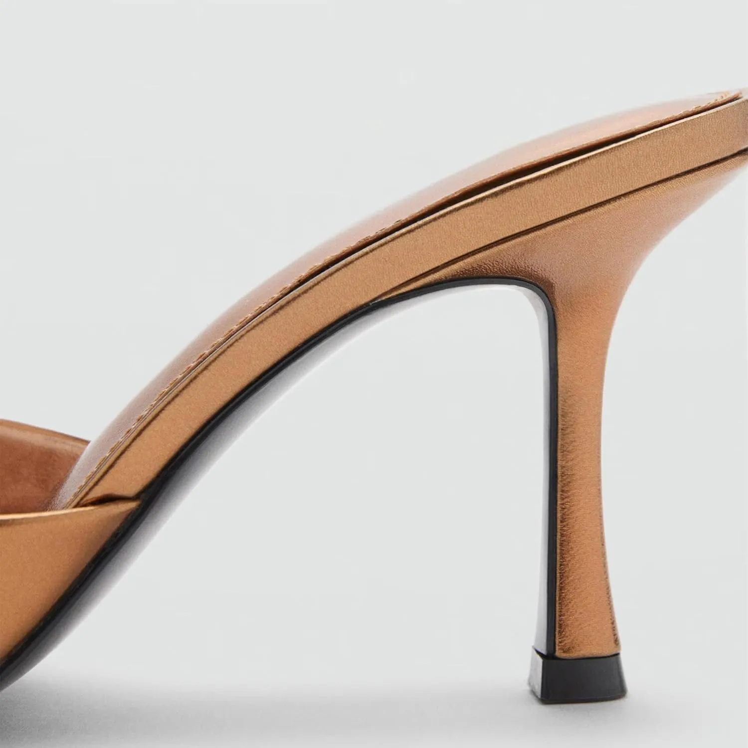 High Heel Mules for Women Slip On Open Pointed Toe Classy Patent Leather Stiletto Pumps Formal Slingback Mule Sandals Dress Walking Shoes