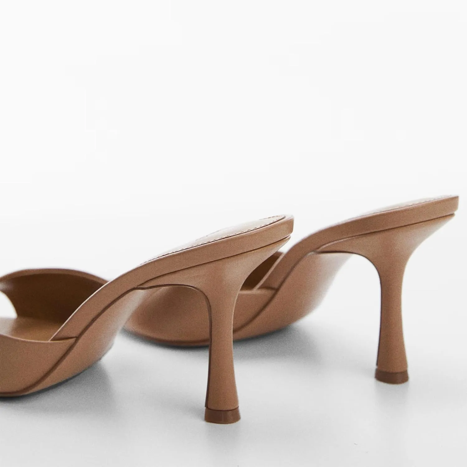 High Heel Mules for Women Slip On Open Pointed Toe Classy Patent Leather Stiletto Pumps Formal Slingback Mule Sandals Dress Walking Shoes