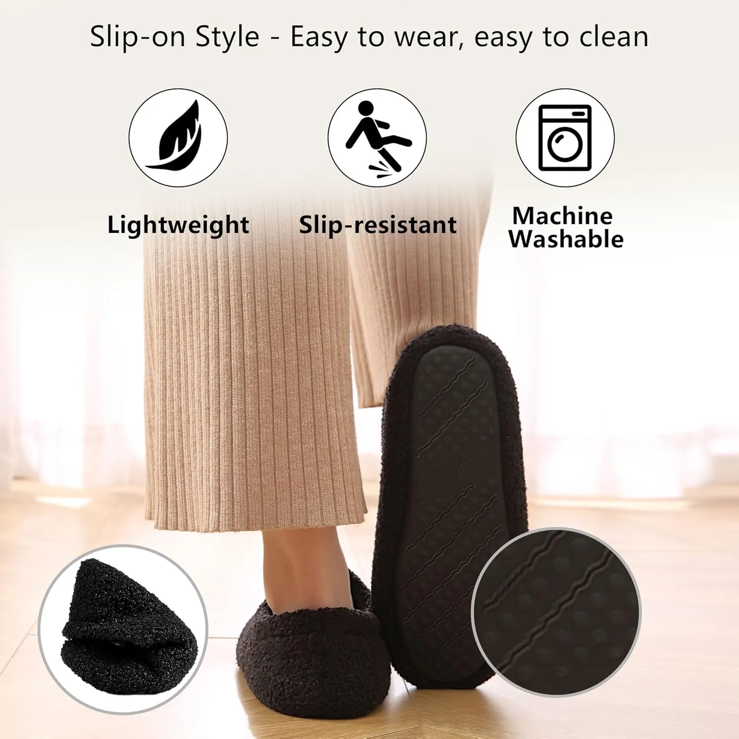 Home Slipper Bootie Slippers Women Girls Indoor Warm Fuzzy Boots Non-slip House Shoe Slippers