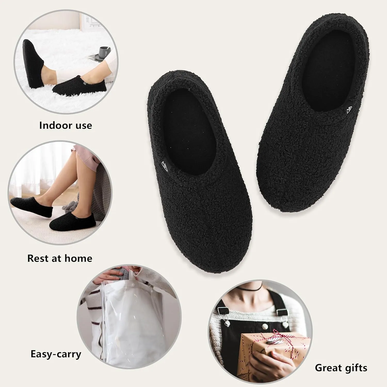 Home Slipper Bootie Slippers Women Girls Indoor Warm Fuzzy Boots Non-slip House Shoe Slippers