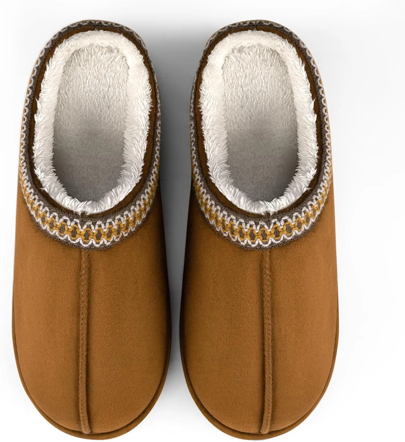 Homitem House Bedroom Slippers for Women Platform Shoes Indoor and Outdoor with Fuzzy Lining Hard Sole Memory Foam Slip on