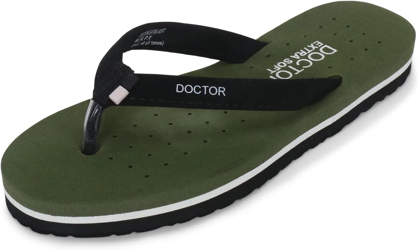 House Slipper for Women's Care Dr Orthopaedic Super Comfort Fitting Flat Cushion Chappal Flip-Flop for Ladies and Girl’s OR-D-19