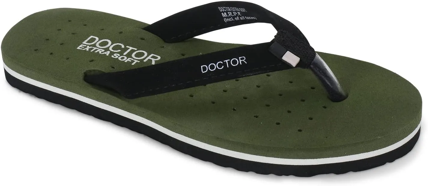 House Slipper for Women's Care Dr Orthopaedic Super Comfort Fitting Flat Cushion Chappal Flip-Flop for Ladies and Girl’s OR-D-19