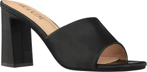 ILLUDE Women’s Block Heel Single Strap Square Toe Heeled Sandal Slip On Mule - Demi - Demi