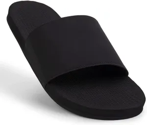 Indosole 2022 Edition Men's ESSNTLS Vegan All-Terrain Slides, Improved Comfort [Reused Tire Sole, Natural Rubber Footbed, Arch Support, Microfiber Lined ENVRO Strap, Waterproof]