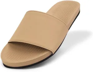 Indosole 2022 Edition Women's ESSNTLS Vegan All-Terrain Slides, Improved Cloud Comfort [Reused Tire Sole, Natural Rubber Footbed, Arch Support, Microfiber Lined ENVRO Strap, Waterproof]