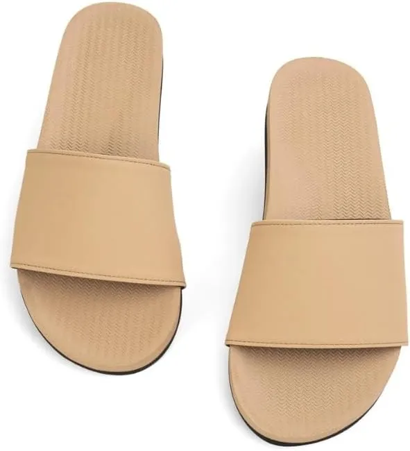 Indosole 2022 Edition Women's ESSNTLS Vegan All-Terrain Slides, Improved Cloud Comfort [Reused Tire Sole, Natural Rubber Footbed, Arch Support, Microfiber Lined ENVRO Strap, Waterproof]