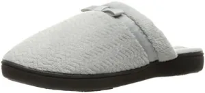 isotoner Women's Chevron Slip on Clog Slippers with Moisture Wicking for Indoor/Outdoor Comfort and Arch Support