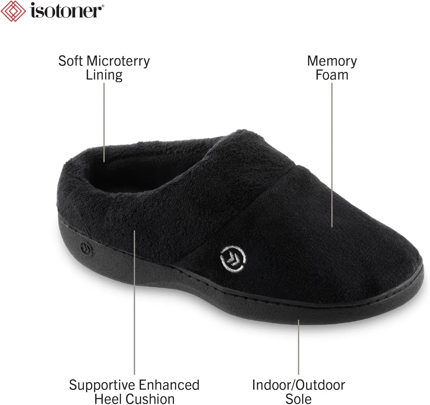 Isotoner Women's Classic Hoodback with Memory Foam Slipper