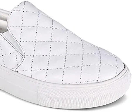J. Adams Alpha Slip On Shoes for Women - Flat Platform Fashion Loafers