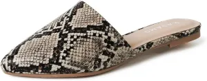 J. Adams Lennox Mules for Women - Closed Pointed Toe Flat Heel Slides