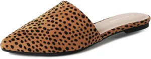 J. Adams Lennox Mules for Women - Closed Pointed Toe Flat Heel Slides
