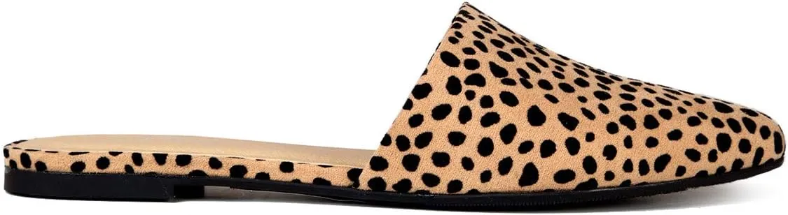J. Adams Lennox Mules for Women - Closed Pointed Toe Flat Heel Slides