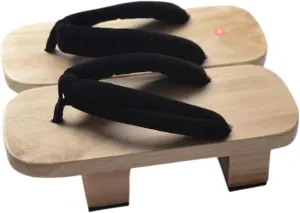Japanese Wooden Clogs Casual Comfort Non Slip Japan Shoes for Beach Daily Stage