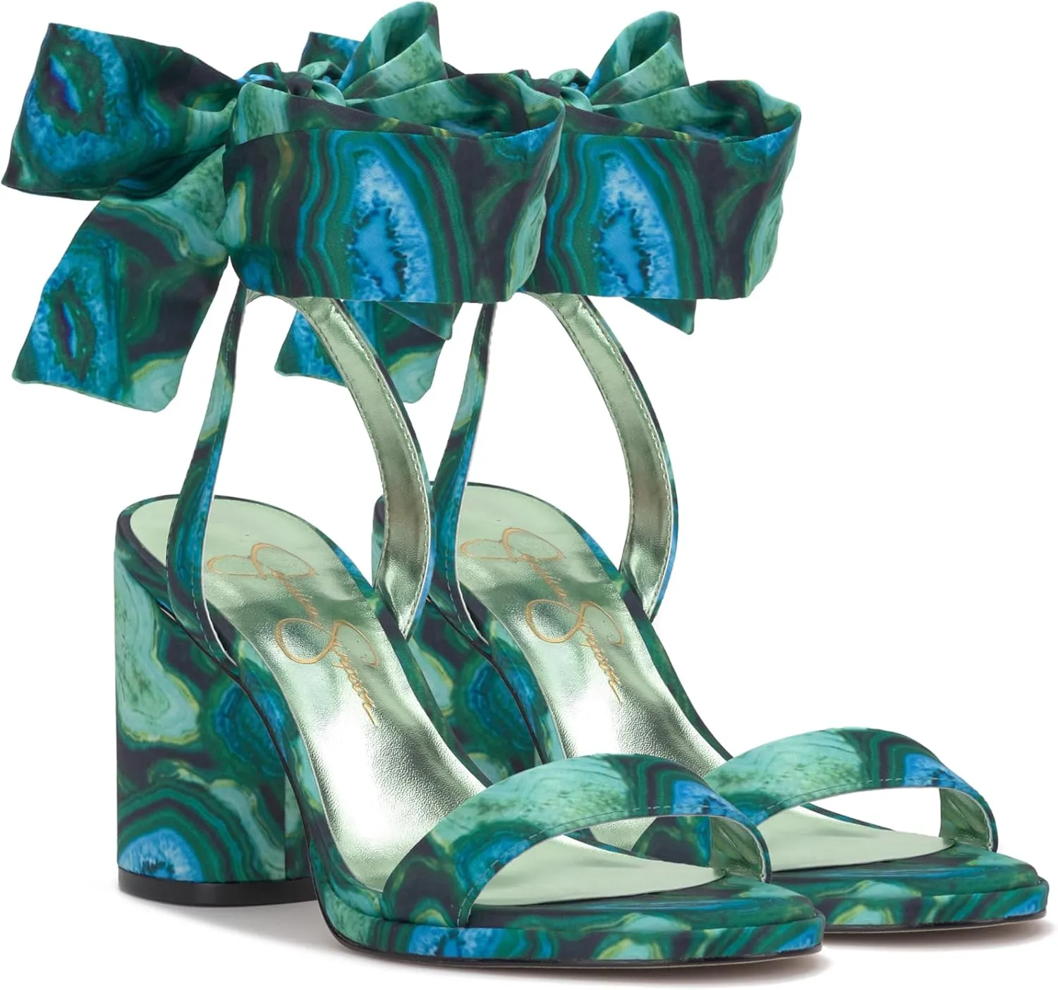 Jessica Simpson Women's Cadith Block Heel Bow Sandal Heeled