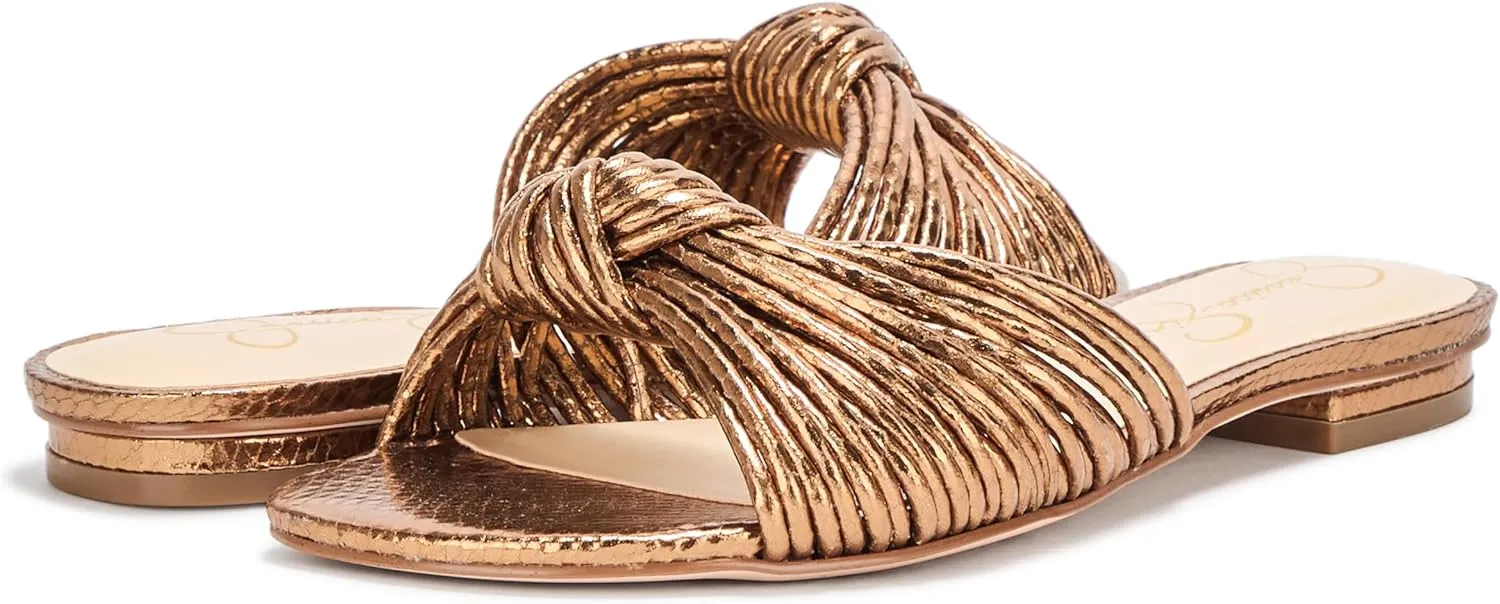 Jessica Simpson Womens Dydra Denim Slip-On Slide Sandals