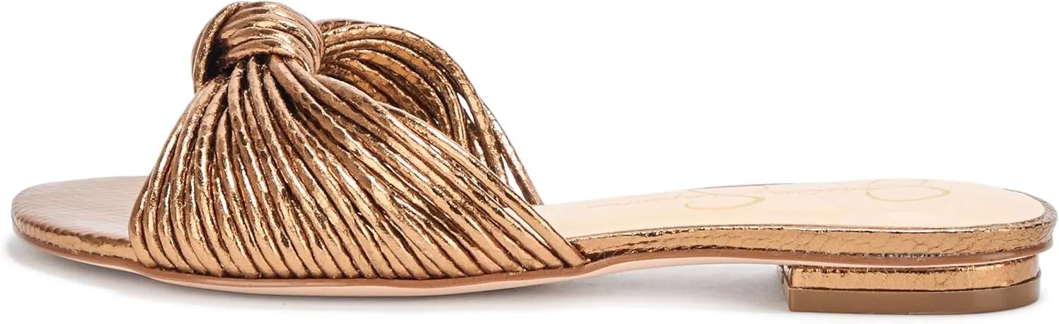 Jessica Simpson Womens Dydra Denim Slip-On Slide Sandals