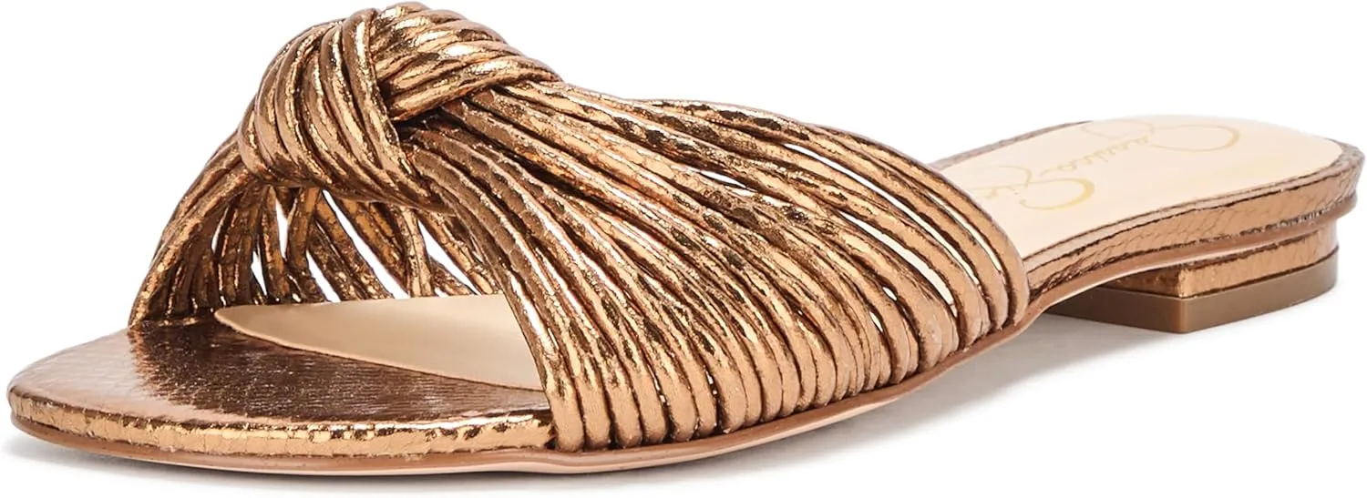 Jessica Simpson Womens Dydra Denim Slip-On Slide Sandals
