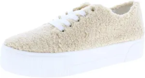 Jessica Simpson Womens Edda Faux Shearling Platform Fashion Sneakers