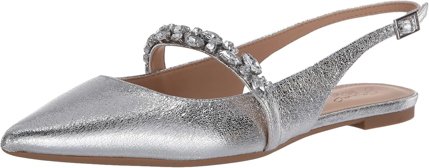 Jewel Badgley Mischka Bambi Pointed Toe Sling Back