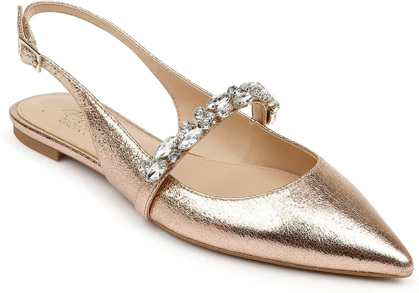 Jewel Badgley Mischka Bambi Pointed Toe Sling Back