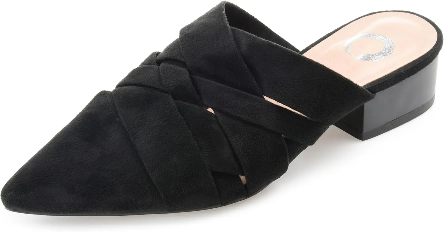 Journee Collection Womens Kalida Pointed Toe Slip On Mule Sandals