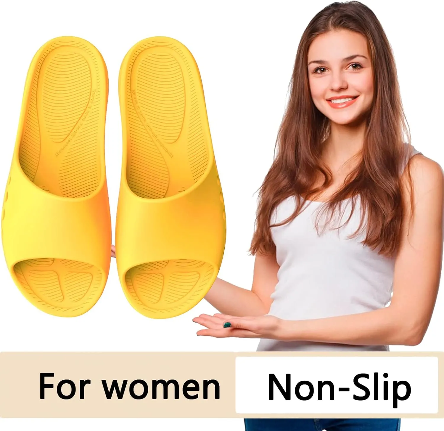 KENROLL Non Slip Shower Shoes for Maternity and Elderly People's, Comfy Womens Slides for Women and Men, Summer Bath Slippers