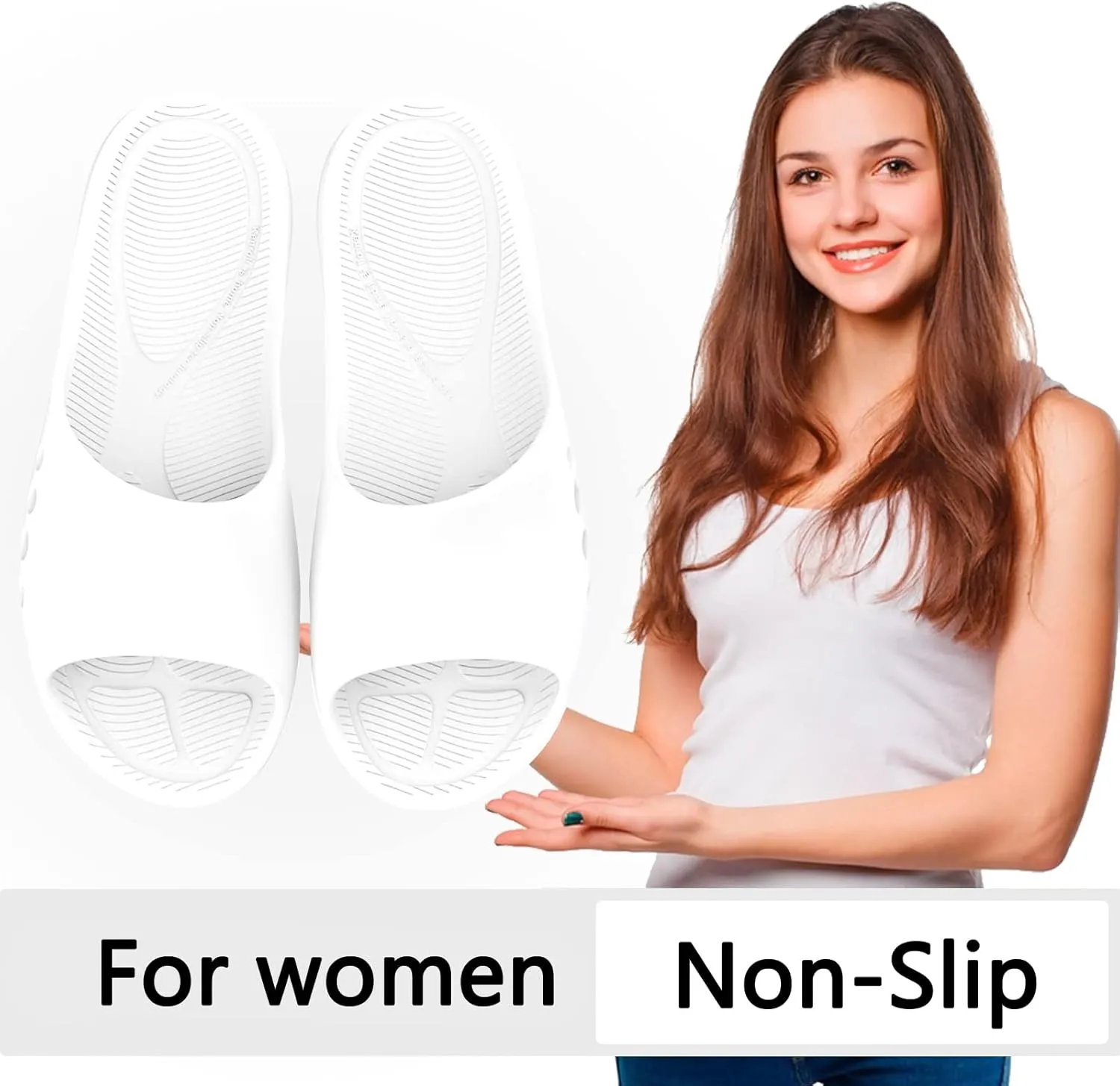KENROLL Non Slip Shower Shoes for Maternity and Elderly People's, Comfy Womens Slides for Women and Men, Summer Bath Slippers