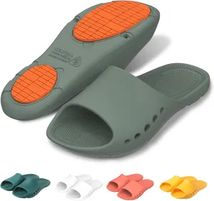 KENROLL Non Slip Shower Shoes for Maternity and Elderly People's, Comfy Womens Slides for Women and Men, Summer Bath Slippers