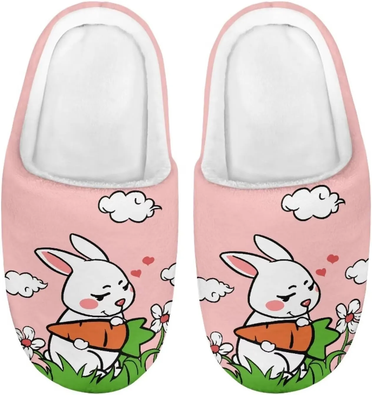 Kid Animal Plush Slipper Floral Fluffy Non-Slip Bedroom Winter Slipper Cozy Outdoor Home Cotton Slipper for Kid