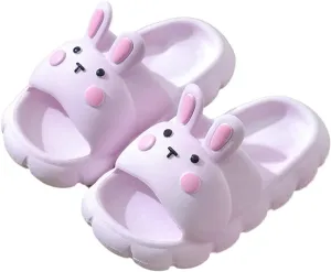 Kids Cloud Sandals Girls Cute Rabbit Slippers Indoor Outdoor Non Slip Cloud Slides Funny Bathroom Pillow Slipper