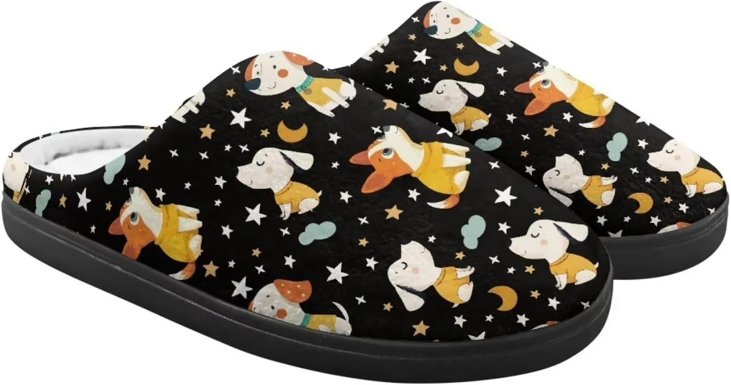 Kids Fluffy Slippers for Winter, Warm Closed Toe Home Slippers, Soft Cozy Scuff Slippers for Boys Girls