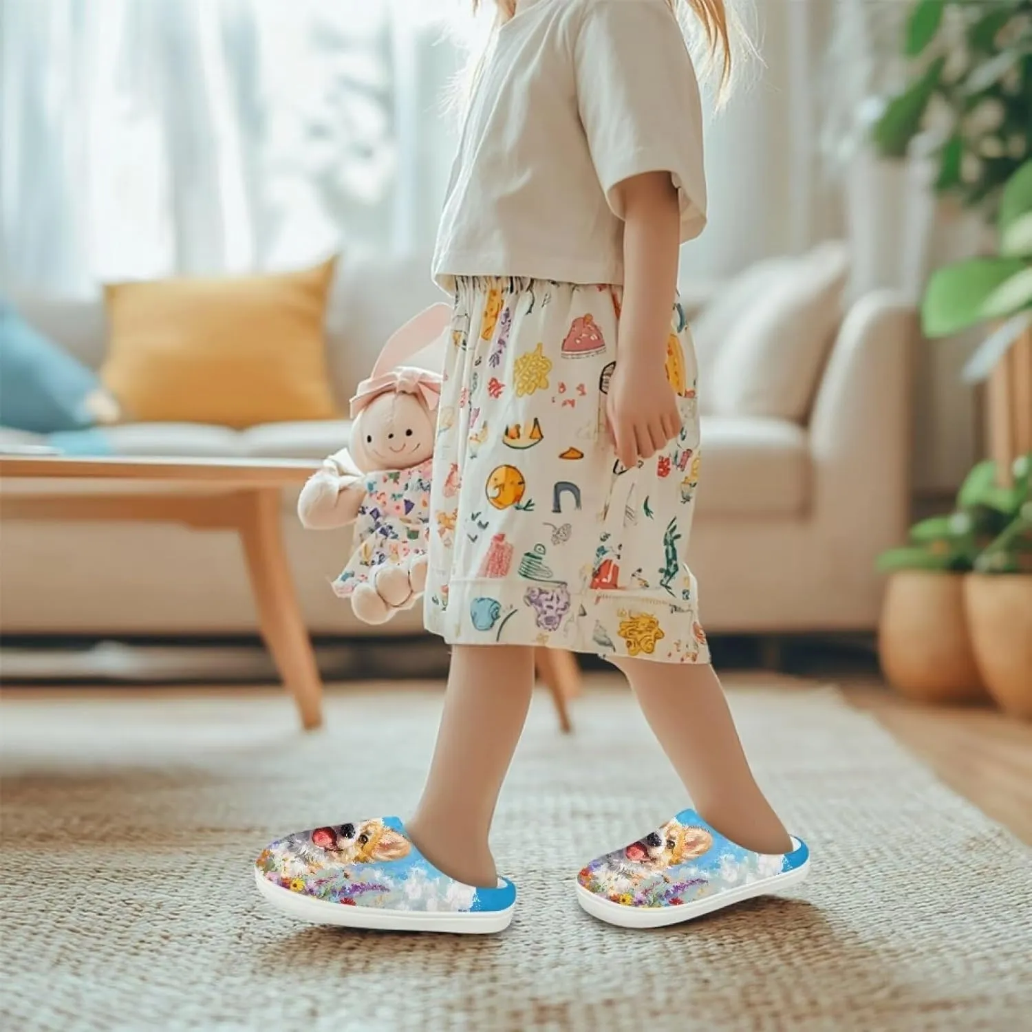 Kids Slippers Non Slip Home Slippers for Girls Boys House Slippers Cozy Fuzzy Slippers for Indoor Outdoor
