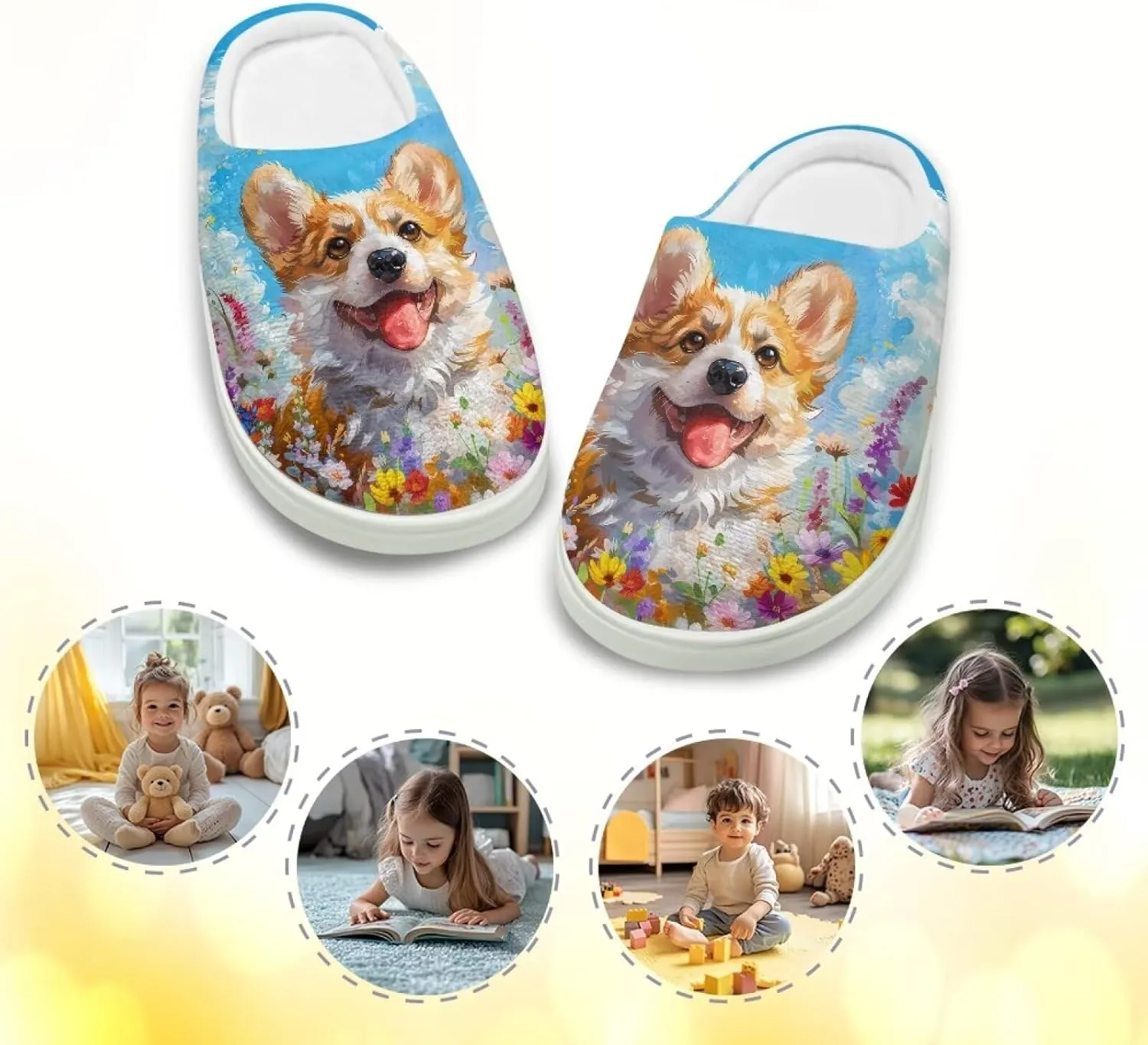 Kids Slippers Non Slip Home Slippers for Girls Boys House Slippers Cozy Fuzzy Slippers for Indoor Outdoor