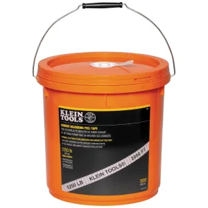 Klein Tools 50122 Conduit Measuring Pull Tape, Mule Tape for Heavy-Duty Cable and Wire Pulling, 1250-Pound x 2000-Foot Long