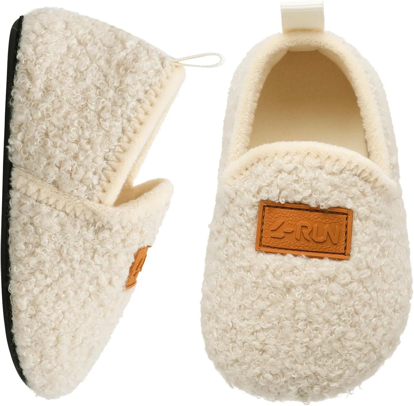 L-RUN Toddler Boys Girls House Slippers Indoor Home Shoes Warm Slipper Socks for Kids Baby Soft Winter Warm Walking Shoes