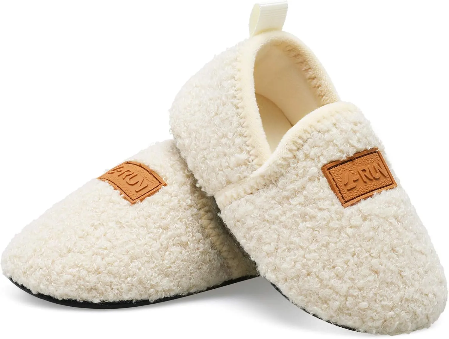L-RUN Toddler Boys Girls House Slippers Indoor Home Shoes Warm Slipper Socks for Kids Baby Soft Winter Warm Walking Shoes