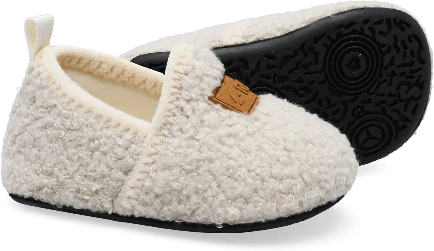 L-RUN Toddler Boys Girls House Slippers Indoor Home Shoes Warm Slipper Socks for Kids Baby Soft Winter Warm Walking Shoes