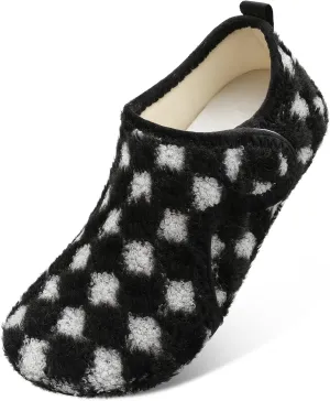L-RUN Womens Mens House Slippers Indoor Home Shoes Warm Barefoot Slippers Outdoor House Shoes Anti-slip
