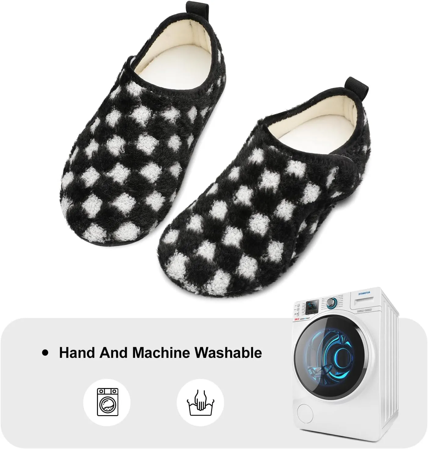 L-RUN Womens Mens House Slippers Indoor Home Shoes Warm Barefoot Slippers Outdoor House Shoes Anti-slip