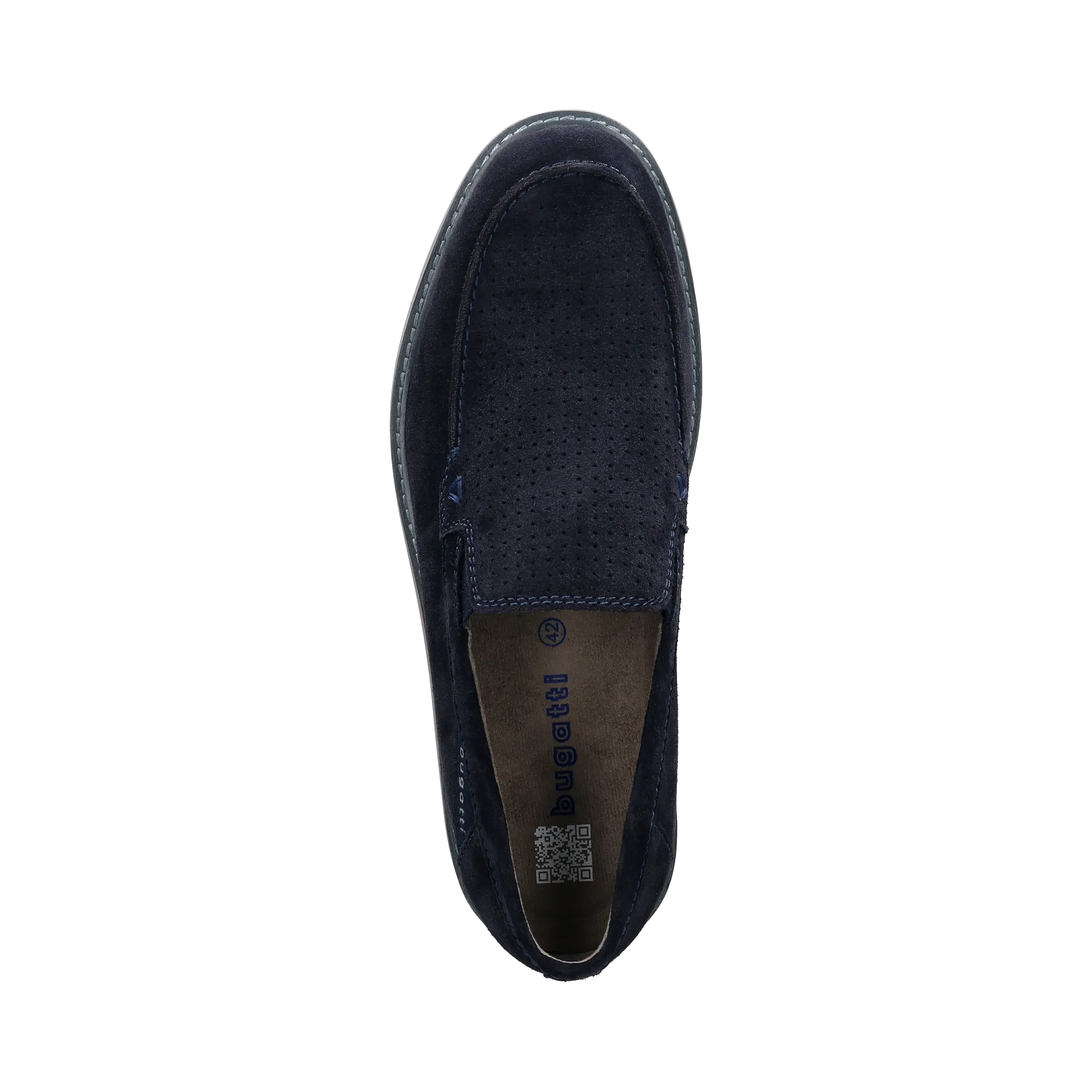 Leder Slip on dunkelblau