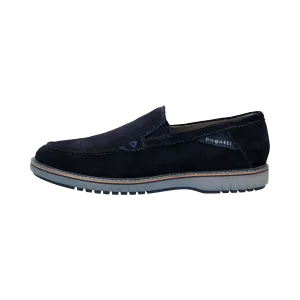 Leder Slip on dunkelblau