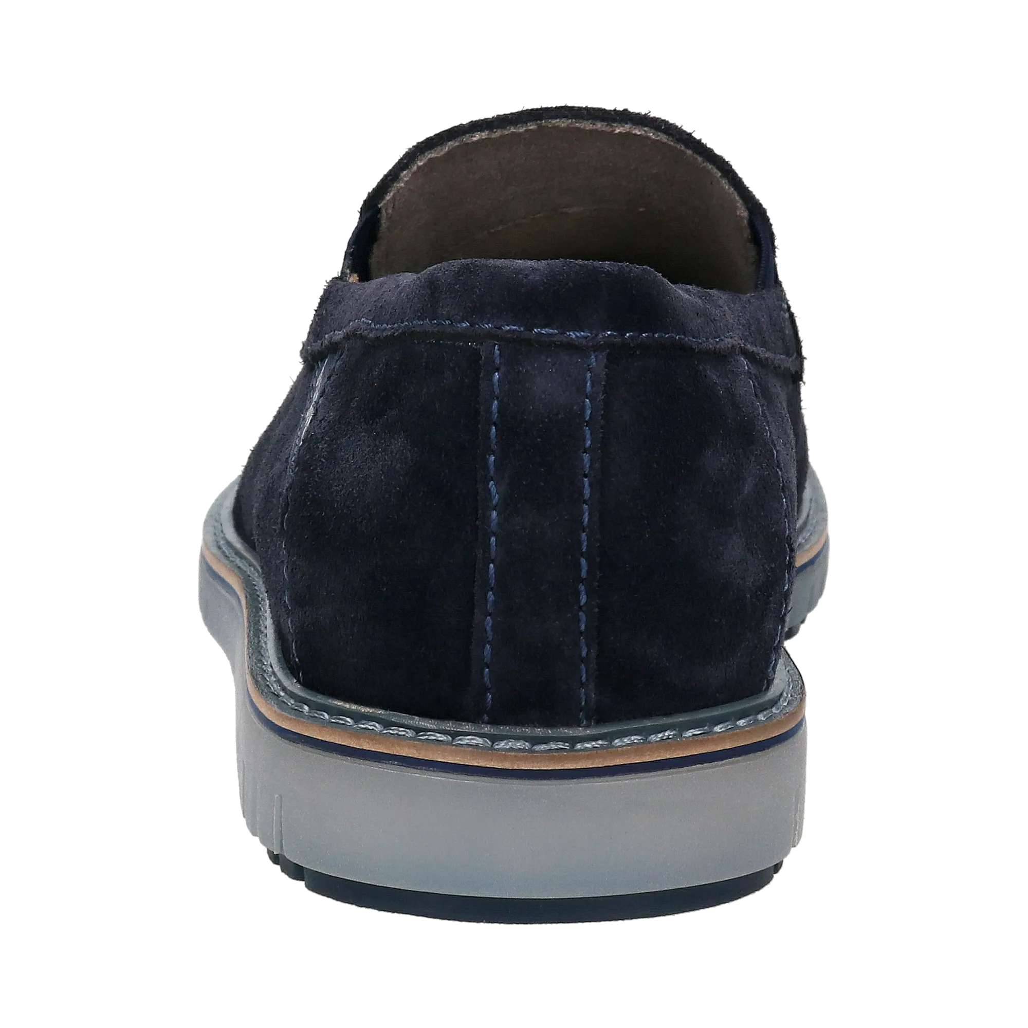 Leder Slip on dunkelblau