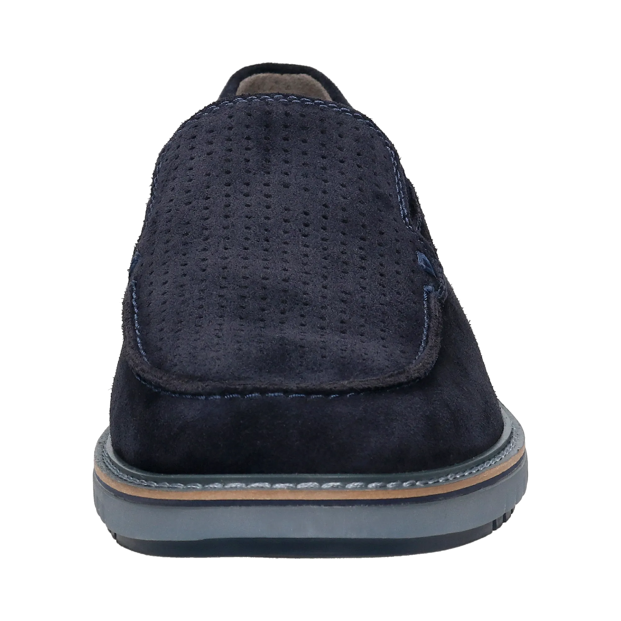 Leder Slip on dunkelblau