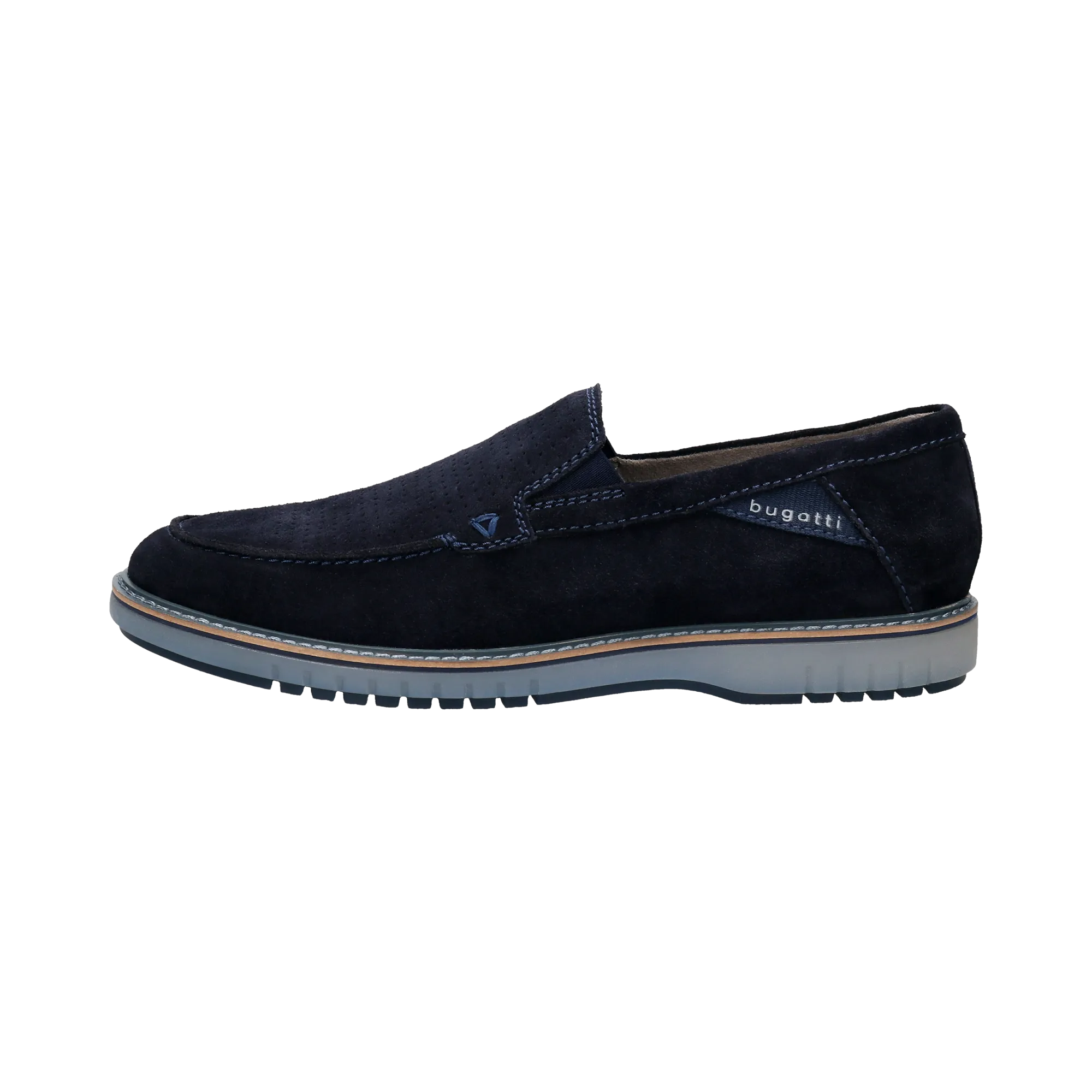Leder Slip on dunkelblau